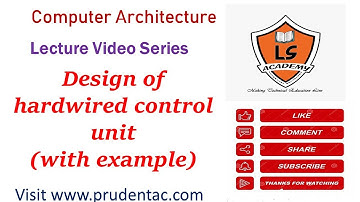 Design of hardwired control unit |hardwired control unit | LS Academy | COA Lecture series
