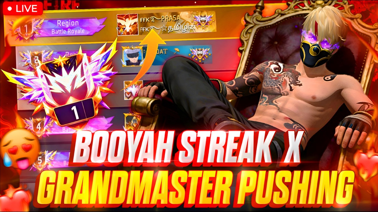 30 BOOYAH STREAK CHALLENGE😱 🔥 FFK PRASANTH ON LIVE🔥  #ffkprasanth #fftamil