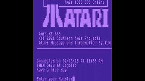Mini Amis Term Atari Connection Fall 1983