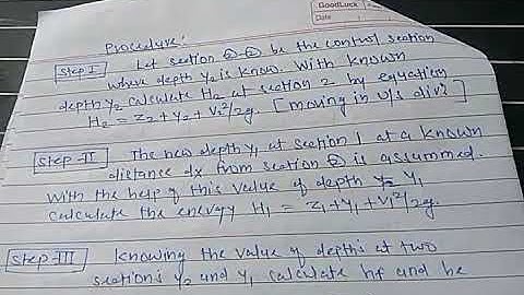 Standard Step Method Procedure