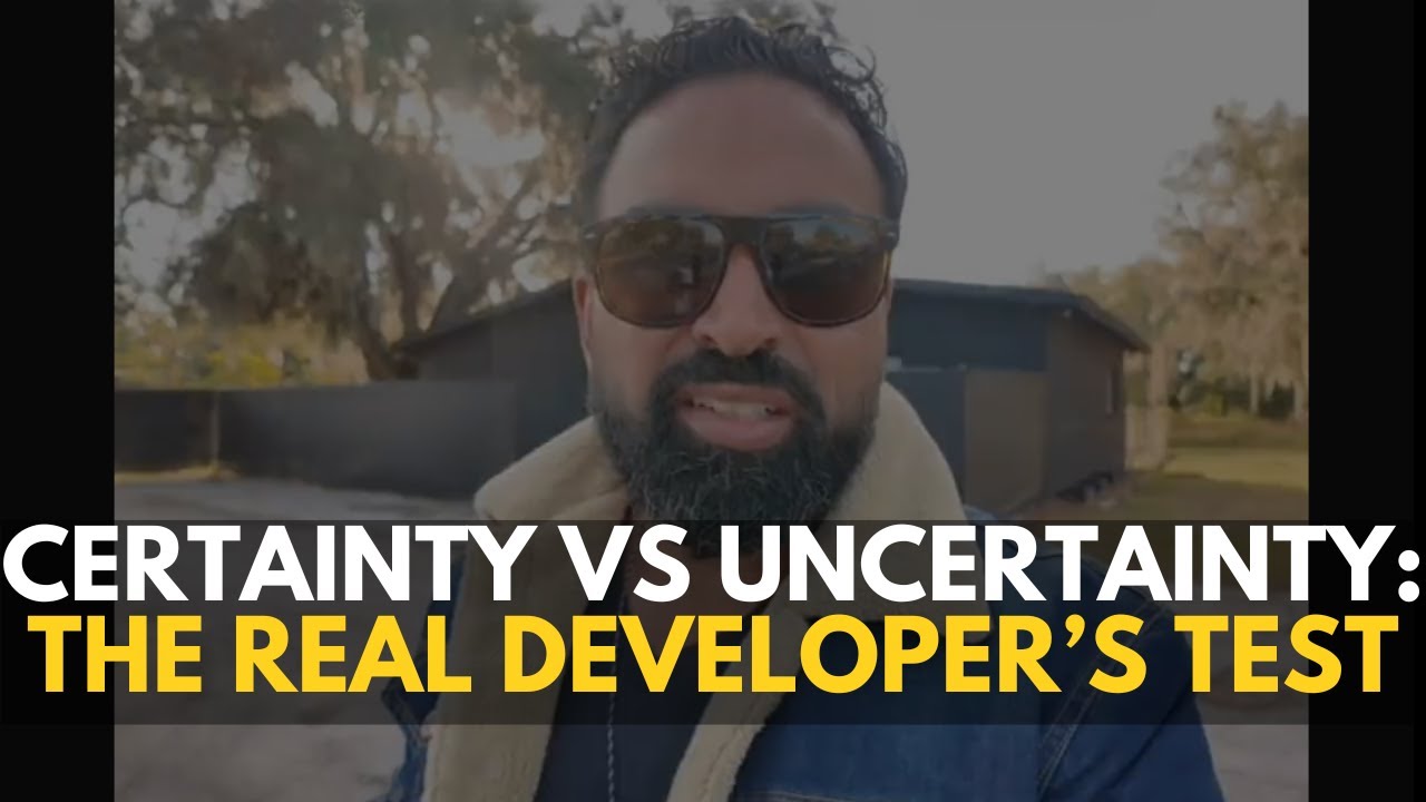 Development is the art of building certainty inside a world that will ...