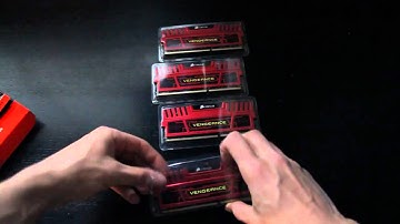 Corsair Vengeance 16GB Quad Channel 1866mhz DDR3 in Red Unboxing