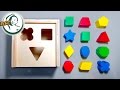 Learn shapes for kids with Melissa & Doug shape sorting cube classic toy | shapes compilation|