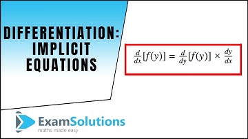 Differentiation : Implicit Equations (Using the Product Rule) : ExamSolutions