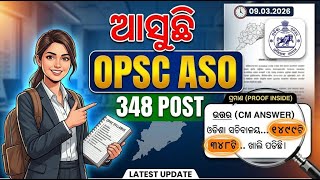 Opsc Aso Recruitment 2026  348 Posts  Opsc Aso Notification 2026  Opsc Aso Latest Update