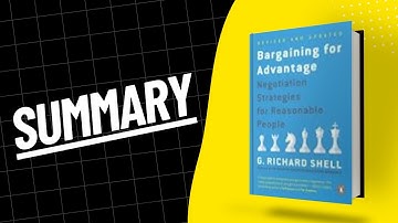Bargaining for Advantage Summary in English