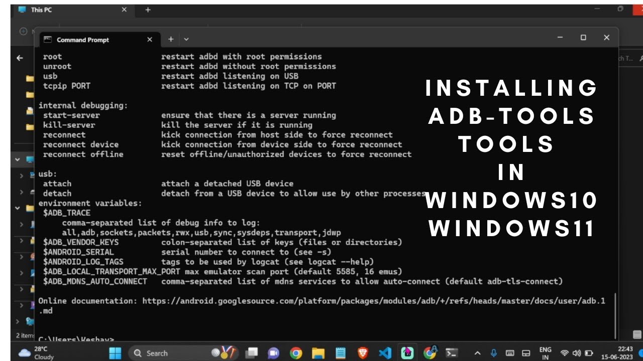 How to install ADB tools and FASTBOOT drivers on Windows 11 10