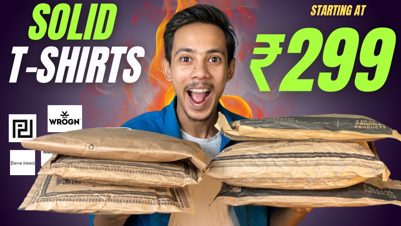 Best SOLID T-shirts for Men Under ₹299-₹1000