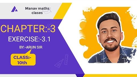 EXERCISE:-3.1 | PAIR OF LINEAR EQUATION IN TWO VARIABLE | CLASS:- 10th | BY:- ARUN SIR