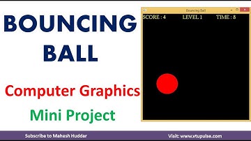 Bouncing Ball Computer Graphics OpenGL Mini Project Demonstration and Source Code by Mahesh Huddar
