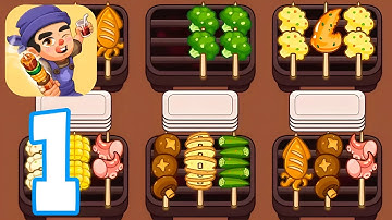 BBQ Sort: Skewer Match Puzzle - Level 1,2,3,4,5 - Gameplay Walkthrough Part 1 ( ANDROID / iOS )