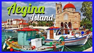 AEGINA ISLAND GREECE. ONE DAY BOAT TRIP TO THE ISLAND OF AEGINA. AGIA MARINA BEACH.