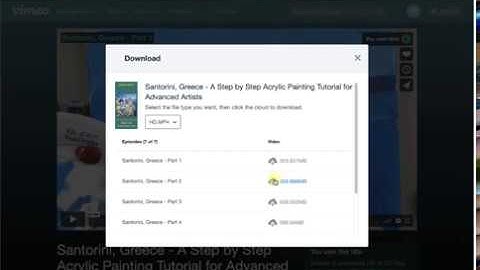 Saving Downloadable Videos from Your Vimeo Account