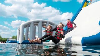 Tragisch Roeispaan Worstelen Aqua action inflatable water park, Fairlop waters, Forest Rd, Ilford IG6  3HN, United Kingdom - YouTube