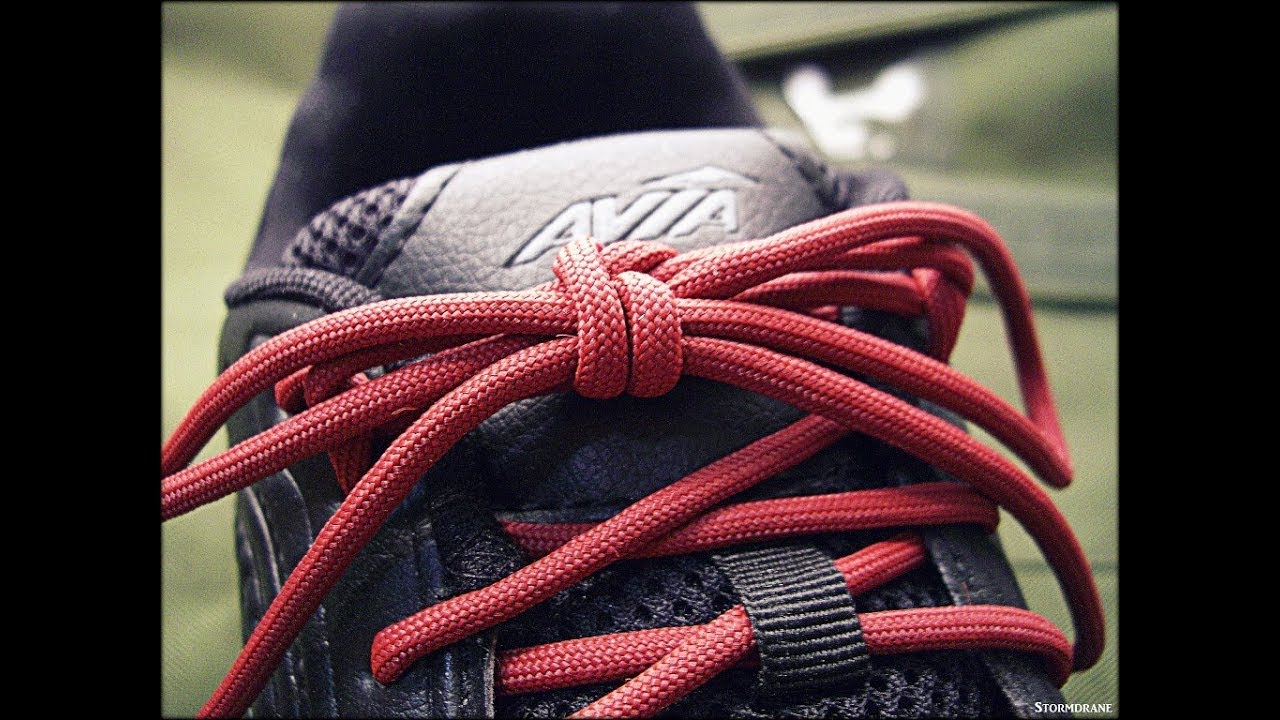 A Paracord Shoelace Tie - YouTube