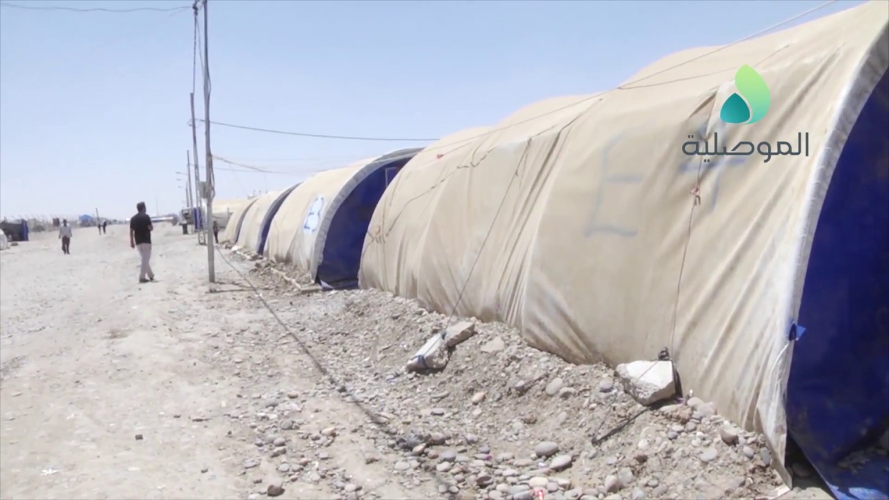 اوضاعا ماساوية يعيشها نازحو الموصل في مخيم حمام العليل خلال  شهر رمضان