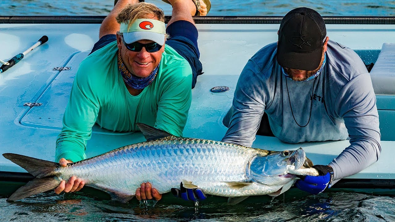 Key West Florida Flats Fishing for Tarpon Fish and Barracuda Fish YouTube