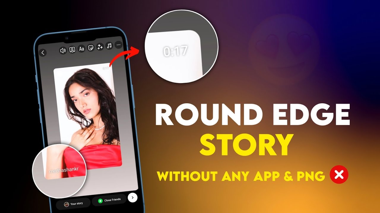 Ios Round Story iPhone Round Edge Story without Any App & PNG | iOS Story with Timer on ...