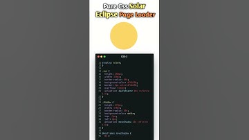 css solar eclipse page loader || css html || #html #viral #css #programming #coding
