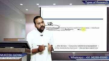 Research Aptitude ugc /nta net Paper 1-Lecture-1 II Types / Methods of Research