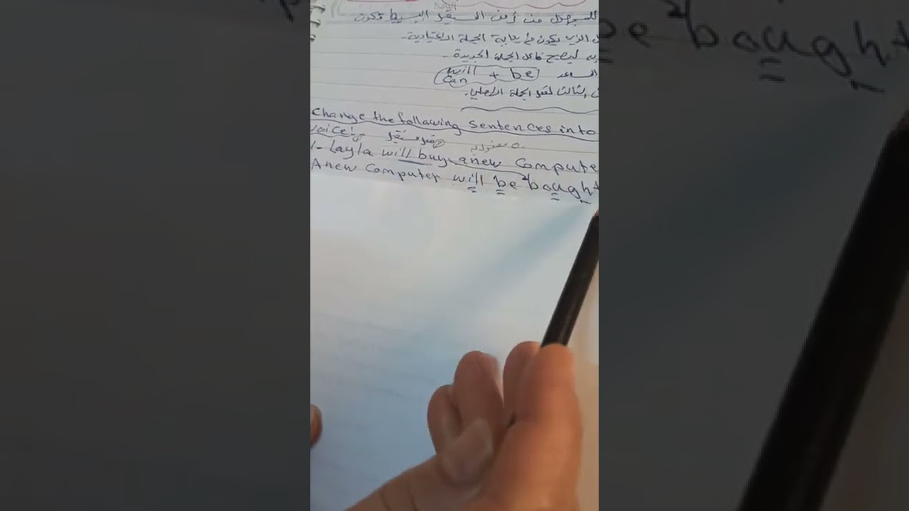 9# المبني المجهول المستقبل البسيط للصف الأول صناعي