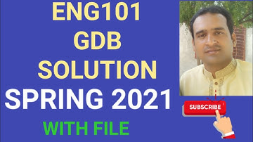 eng101 gdb solution spring 2021 ~ eng101 gdb solution 2021