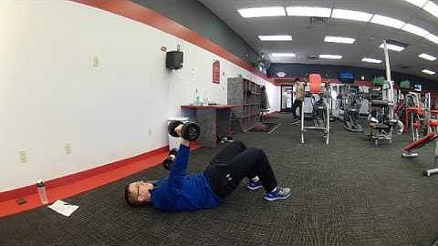 Alternating DB Floor Press with Glute Bridge