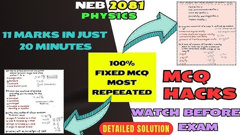 🔥100% Fixed MCQ Of Physics For NEB 2081🔥•NEB 2081 EXAM || Physics MCQ #neb #class12