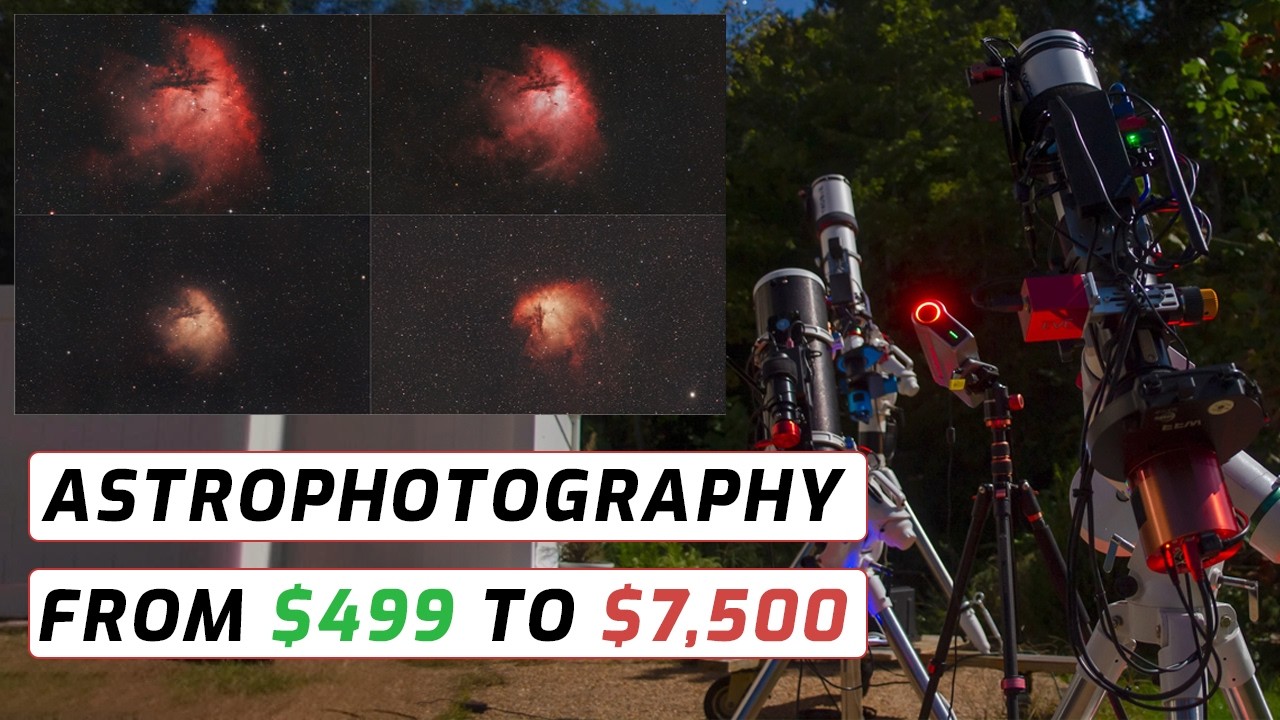 Давайте сравним четыре телескопа, снимающих туманность под полной Луной!