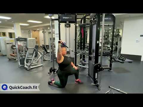 Cable Machine Half Kneeling Single Arm Overhead Press | Exercise Demo | Coaching Software QuickCoach