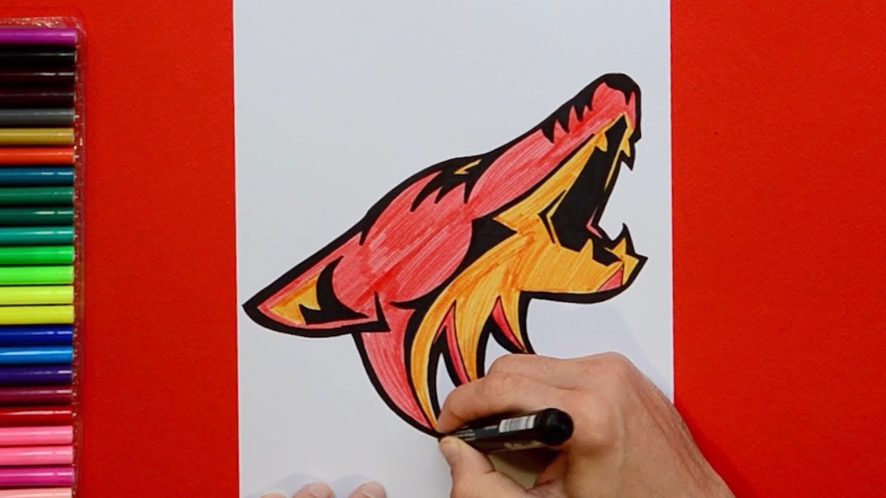 My 2nd NHL logo drawing going A-Z: The Arizona Coyotes. Just curious but  which logo do you guys like better- Kachina or the howling coyote? : r/ Coyotes