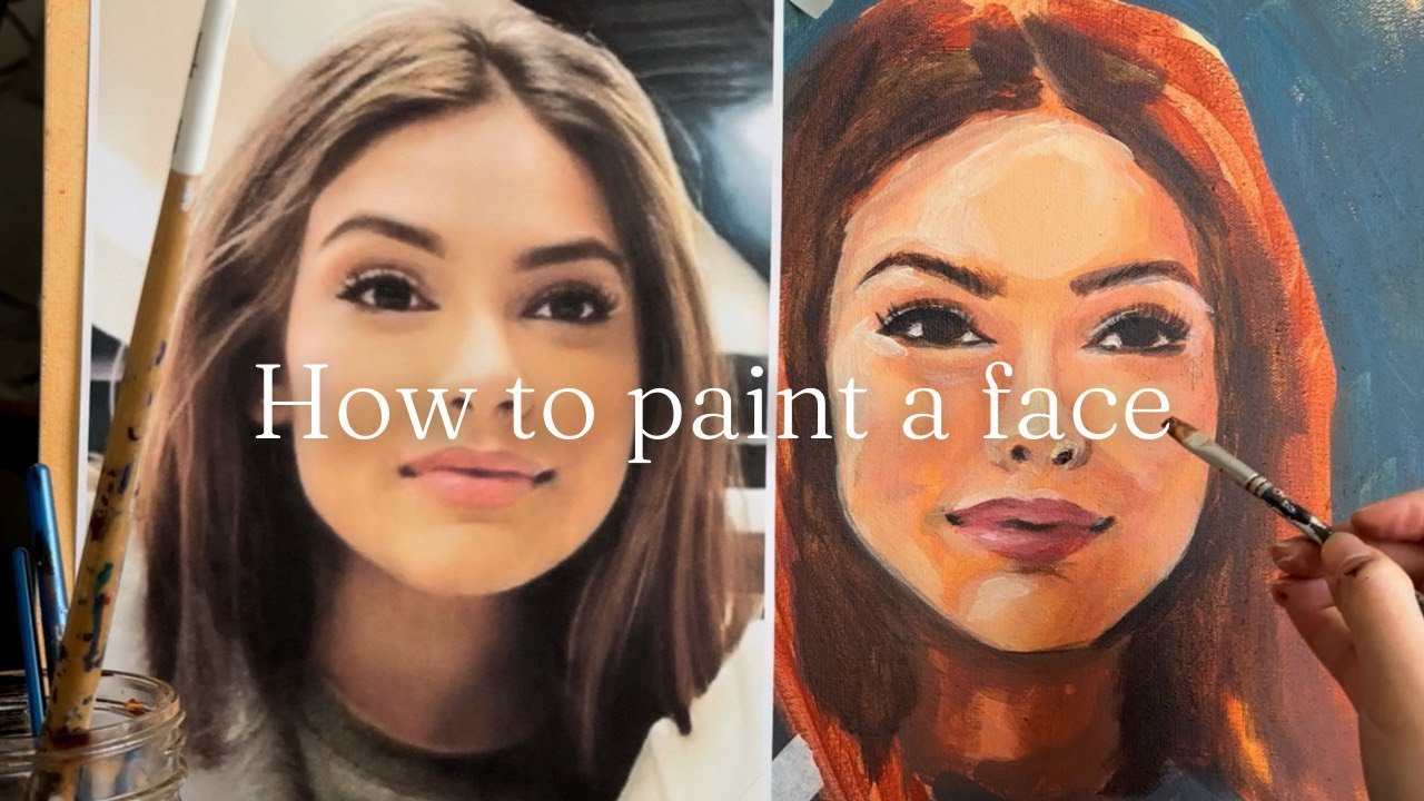 How To Paint A Face Tutorial REAL TIME Acrylic Painting YouTube Maxresdefault