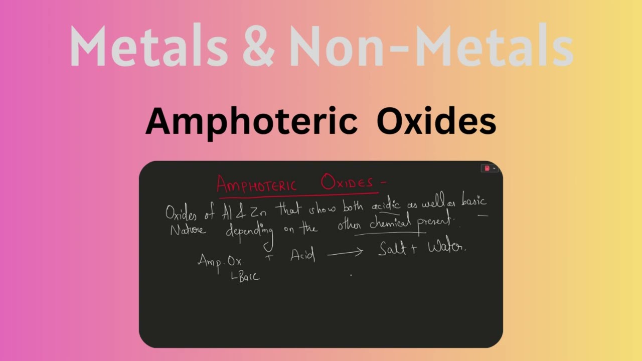 Amphoteric Oxides Explained in 6 Minutes | With Examples