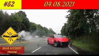 Подборка ДТП и аварии на видеорегистратор 04 Август 2021 | Жесткие аварии | Дураки на дорогах  #52