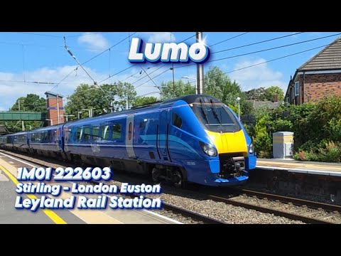 Lumo 222603 Run's 1M01 Stirling To London Euston At Leyland Railway Station