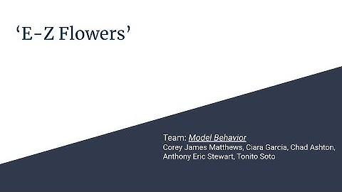 E-Z Flower Shop - MIS150 MySQL Presentation