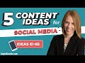 5 Content Ideas to Post on Social Media That Provide Value [Ideas 61 - 65]