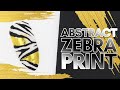 Abstract Zebra Print with Gold Foil 🦓 | Super Easy Nail Art Tutorial