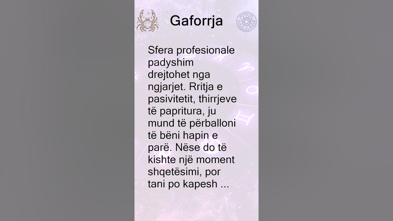 Gaforrja horoskopi i se e enjte 15 Shkurt 2024 short YouTube