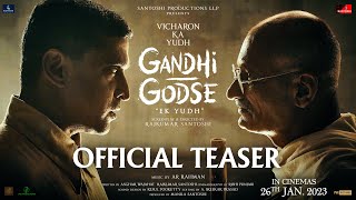 Gandhi Godse - Ek Yudh -  Teaser | Rajkumar Santoshi | In Cinemas On 26th January 2023