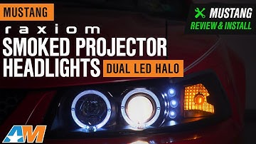 1999-2004 Mustang Raxiom Smoked Projector Headlights - Dual LED Halo Review & Install
