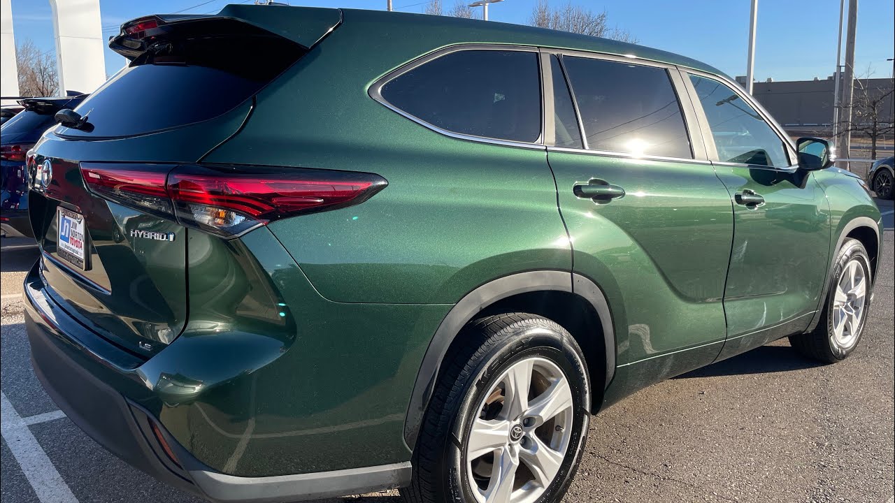 2023 Toyota Highlander LE hybrid 36 miles per gallon 10 year 150,000 ...