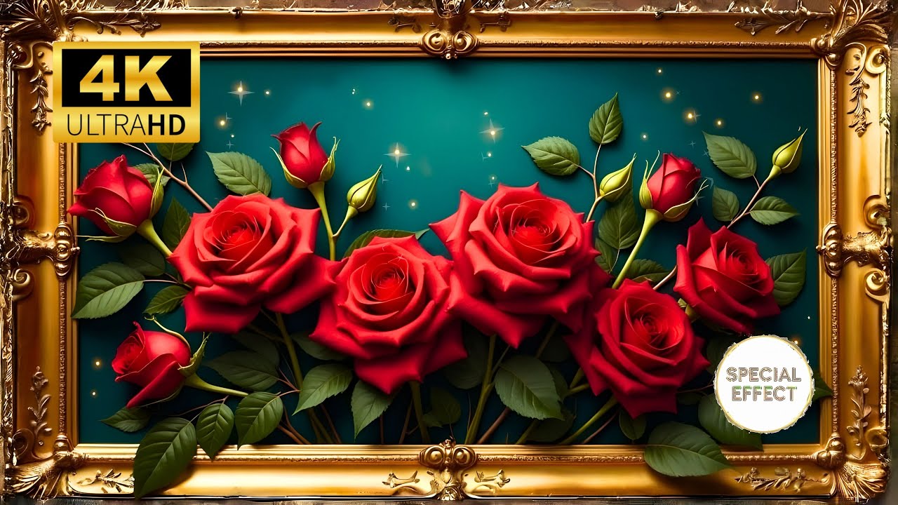 Crimson Rose Reverie | Frame TV Art for Love, Passion & Prosperity [4K UHD]