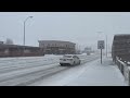 Snow falls over Casper