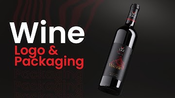 Wine packaging design in Illustrator/Photoshop | 3D Bottle Mockup