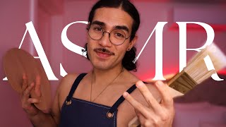 ASMR Your artist boyfriend sketches + paints you