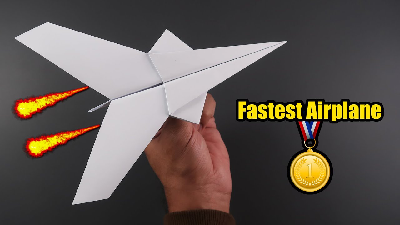 EASY Paper Plane that FLY FAR || Fastest Paper Airplane || Best Paper ...