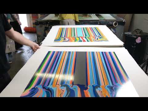 Ian Davenport - Mirrored Enamel Series