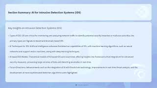 108. AI for Intrusion Detection Systems (IDS) - Summary