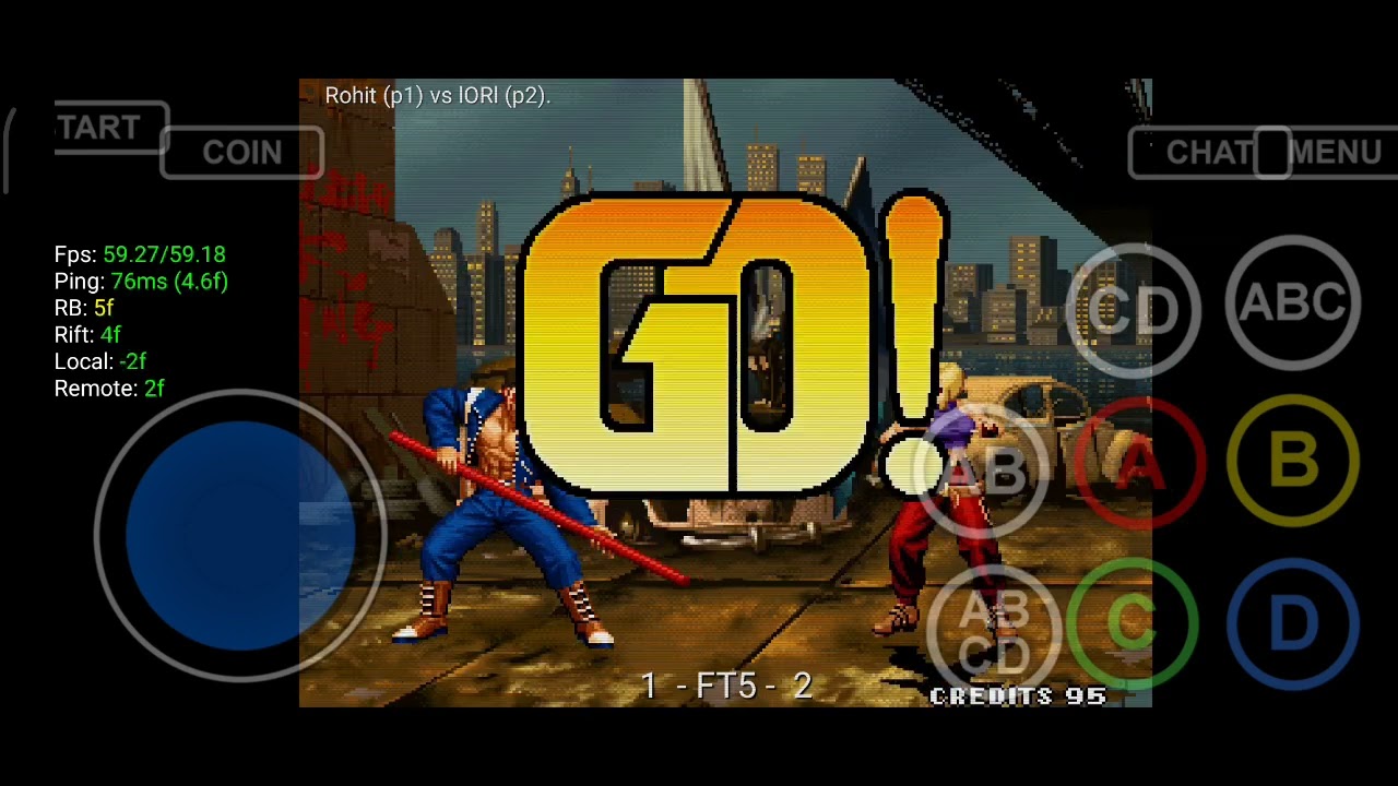 kof98 Rohit vs waseem ggpo touch gameplay download link in description 👇